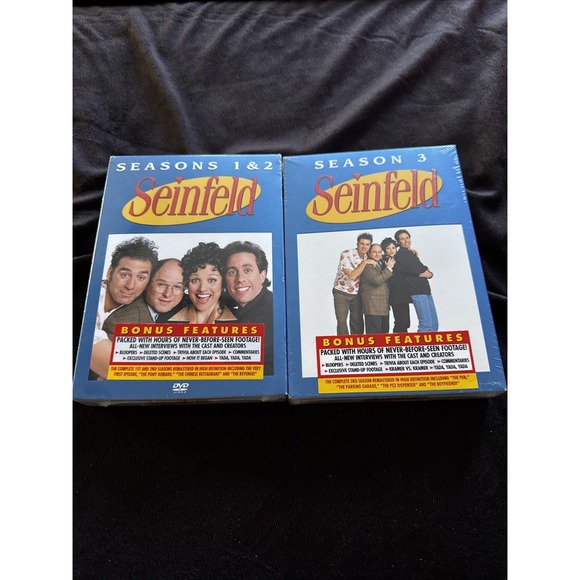 Seinfeld‎ DVDs 8-Disc Set Seasons 1,2,3! Brand New In Sealed Wrapping - Picture 1 of 5